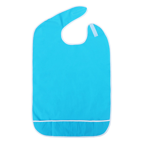Elderly People's PVC Waterproof and Oil-Resistant Washable Side-Stick Adult Bib Apron Large Dining Bib