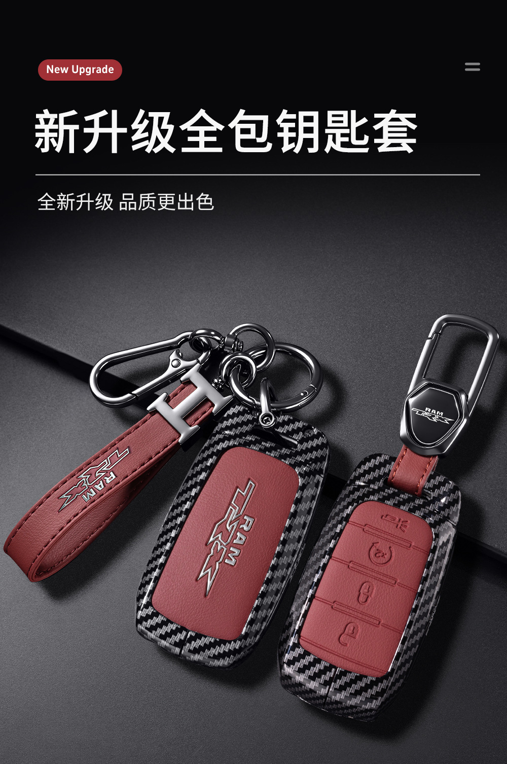 Suitable for Dodge key case Coolway RMA1500 2500 3000 Ram GMC Chrysler car key cover