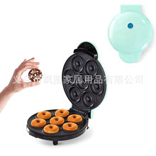 跨境新品 Mini Donut Maker7孔迷你甜甜圈机不沾涂层儿童早餐机