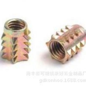 供应刺母 橱柜五金螺母锌合金 铁带介内外牙 刺母 螺母