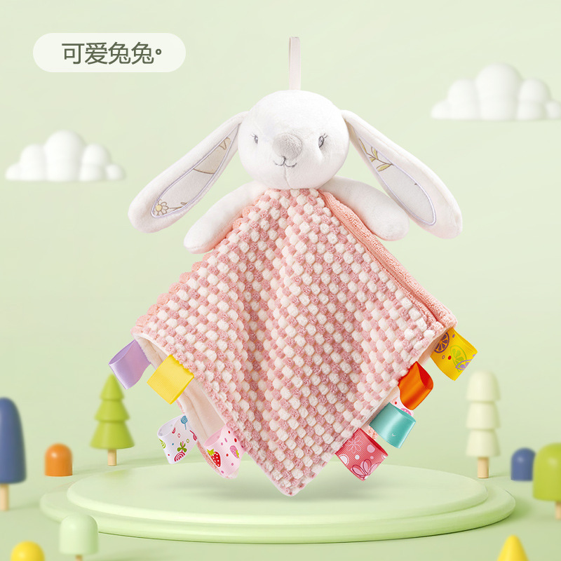 Juguete transfronterizo para bebé, servilleta cómoda de 0 a 1 años, mordedor masticable, colgante de muñeca, juguete de peluche para bebé 6