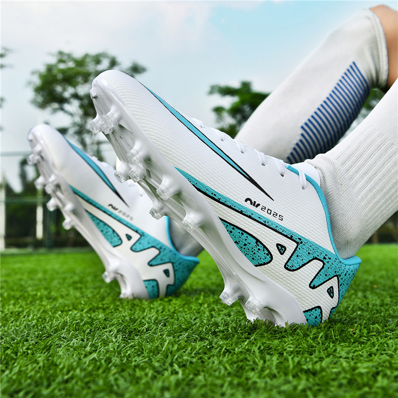 High-Top Soccer Shoes for Men, Cross-Border Artificial Turf, Children's Long Spike Sports Shoes, New Training Spikes for Women, Excellent Price