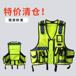 Special offer cnss reflective riding clothing small square traffic safety clothing multi-pocket duty clothing reflective vest vest
