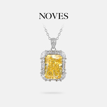 NOVES诺唯思S925纯银项链女饰品高级感黄钻冰花切跨境爆款饰品