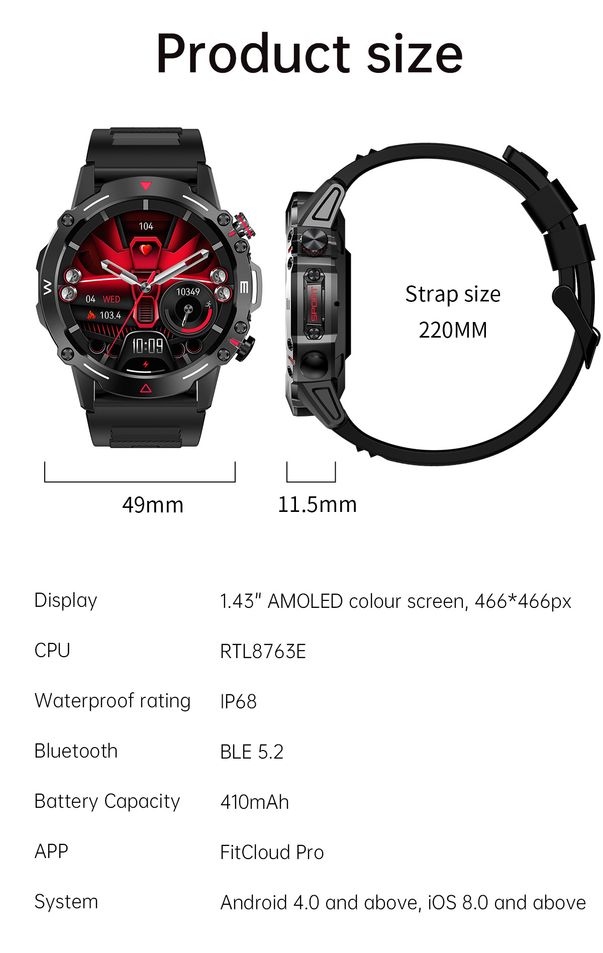 HK87 Bluetooth-kõne nutikell kolme kohandatud numbrivalijaga süda_voghion.com