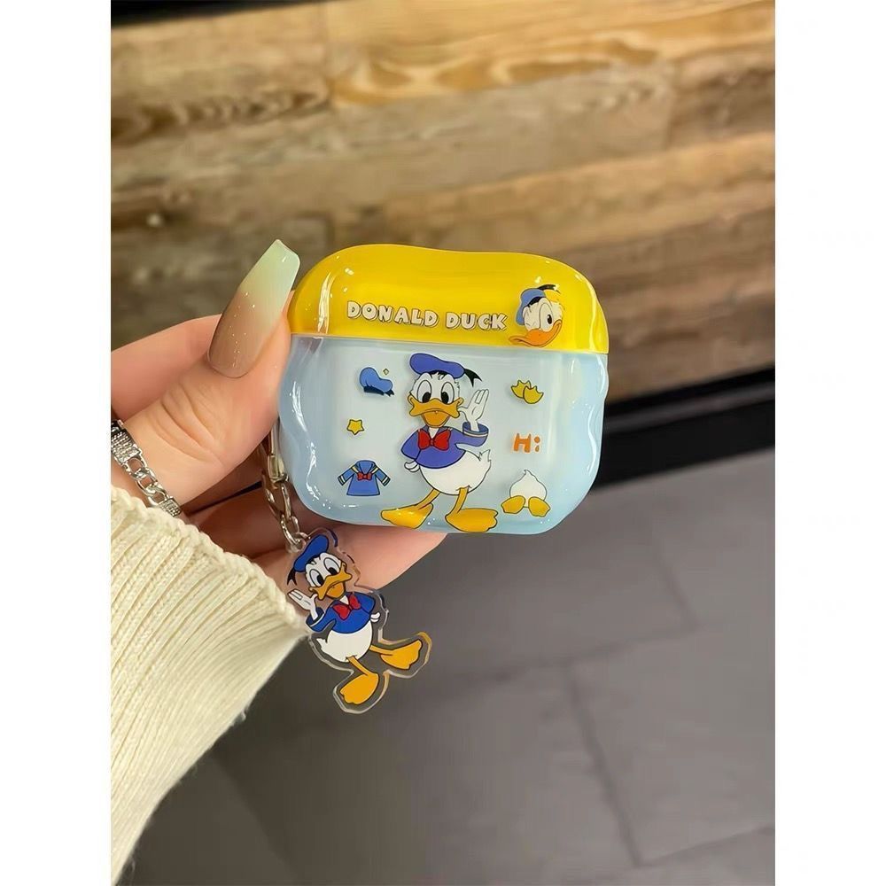 Donald Duck y Daisy AirPod Pro1 generación 2 generación 3 generación 4 generación Apple Bluetooth auriculares cubierta de protección Hua Qiang norte