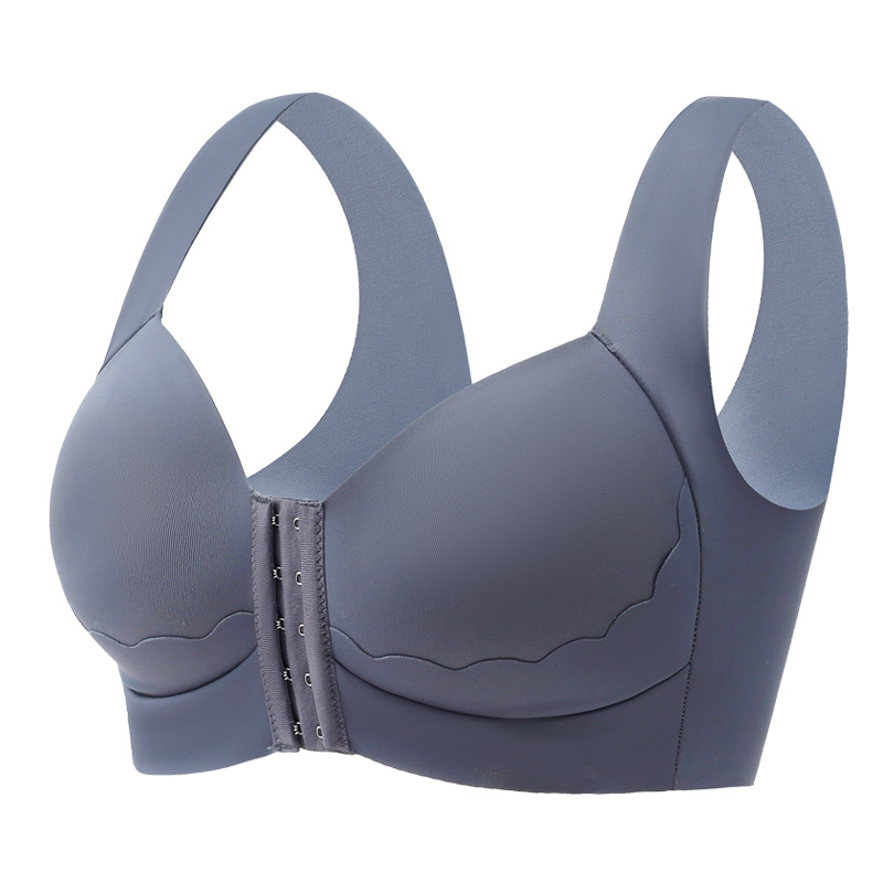 Transfronterizo sin marcas frontal ropa interior gran tamaño plegable pecho anti-caída chaleco sin anillo de acero hermosa espalda sin anillo de acero sujetador