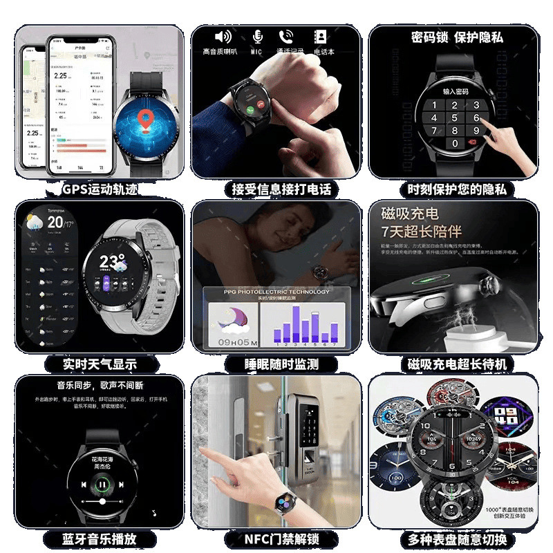 2025新款智能手表ProSmax顶配黑科技watch多功能运动手环商务手表|undefined