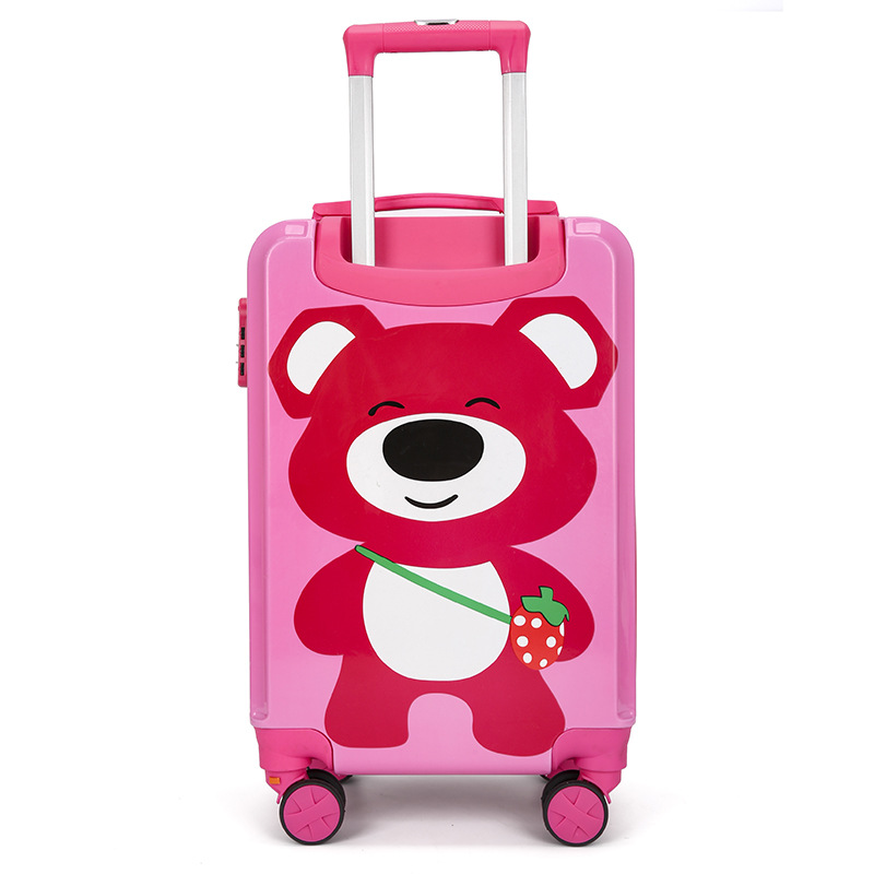Nuevo oso 3D maleta para niños rueda universal caja de tracción para niños bloqueo de contraseña maleta mayorista tracción para niños