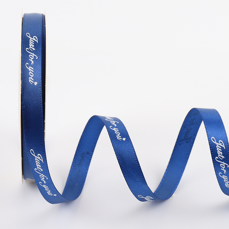 2,5 cm flor floral caja de regalo cinta de poliéster pastel DIY arco cinta sólo para usted letra inglesa cinta