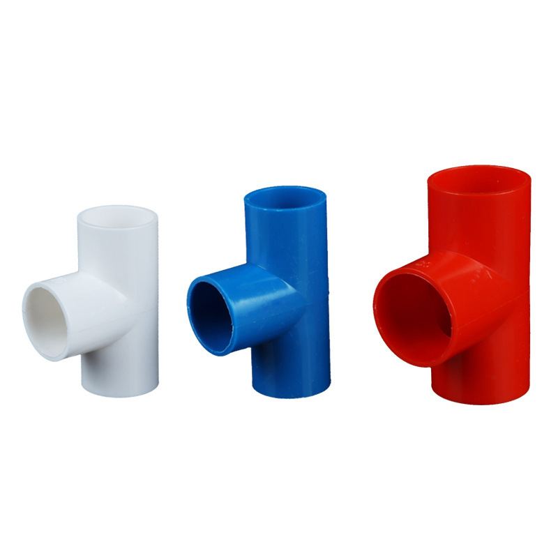 PVC nacional estándar roscado tubo tee accesorios eléctricos ignífugo 16 20 25 32 40 carcasa accesorios engrosada