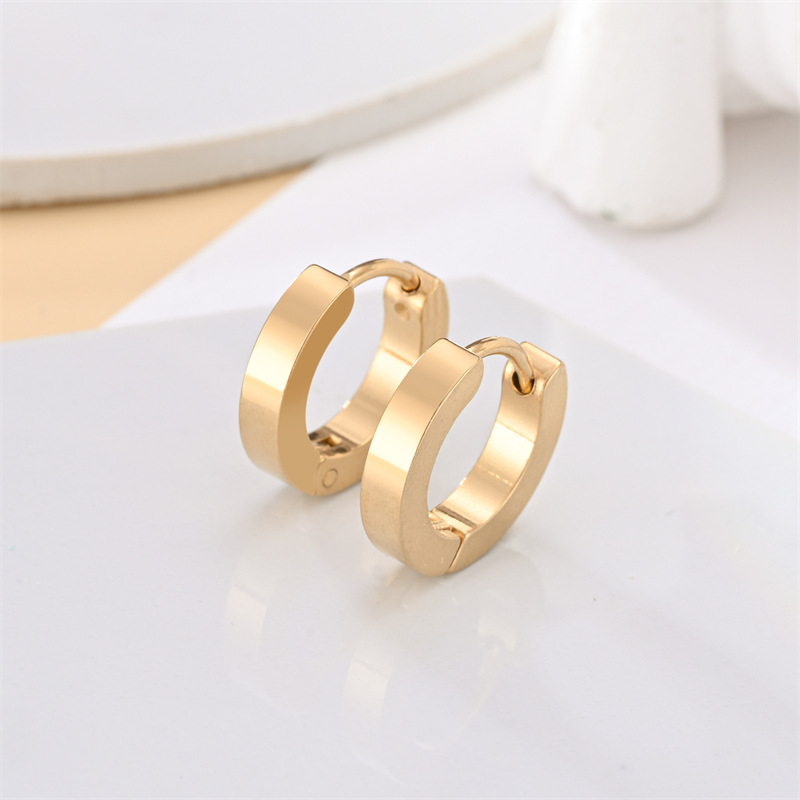 4g Weight 304 Stainless Steel Ear Needle Material Zircon Inlay Material Earrings Classification 1 Pair Quantity Daily Occasion 304 Stainless Steel Material Geometric Pattern All Seasons Season Unisex Gender Plating, Inlay Design Simple Style Style 1 Pair Simple Style Geometric Plating Inlay 304 Stainless Steel Zircon Earrings 3