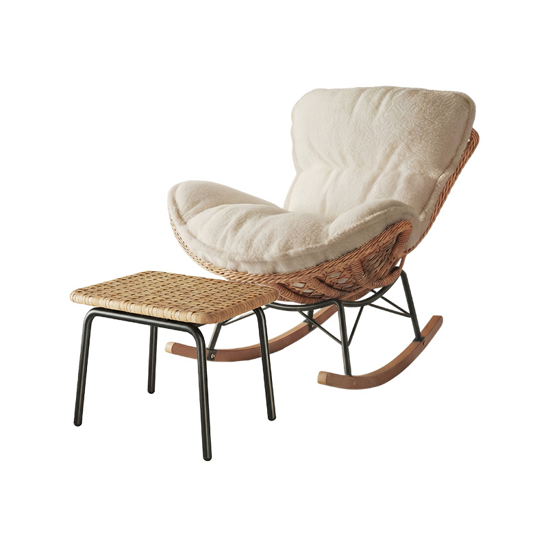 Silla de mecedor, sofá perezoso, sofá de caña, balcón, sala de estar doméstica, silla de mecedor al aire libre.