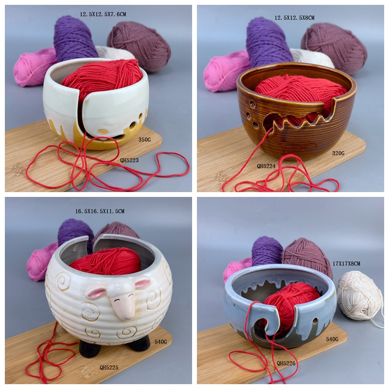 Amazon Hot Hot Sale Ceramic Wool Bowls Bolas de ovejas Bowls de almacenamiento de hogares