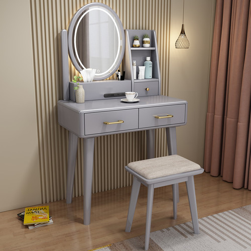 T9J5 wholesale dressing table solid wood makeup table bedroom modern simple small apartment multi-functional storage cabinet telescopic cabinet