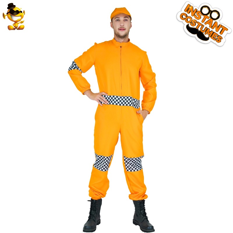 Halloween hombres adultos de mantenimiento trabajador partido etapa traje de rendimiento traje cosplay traje de la mascarada