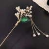 Chinese hairpin pearl with tassels, flowered