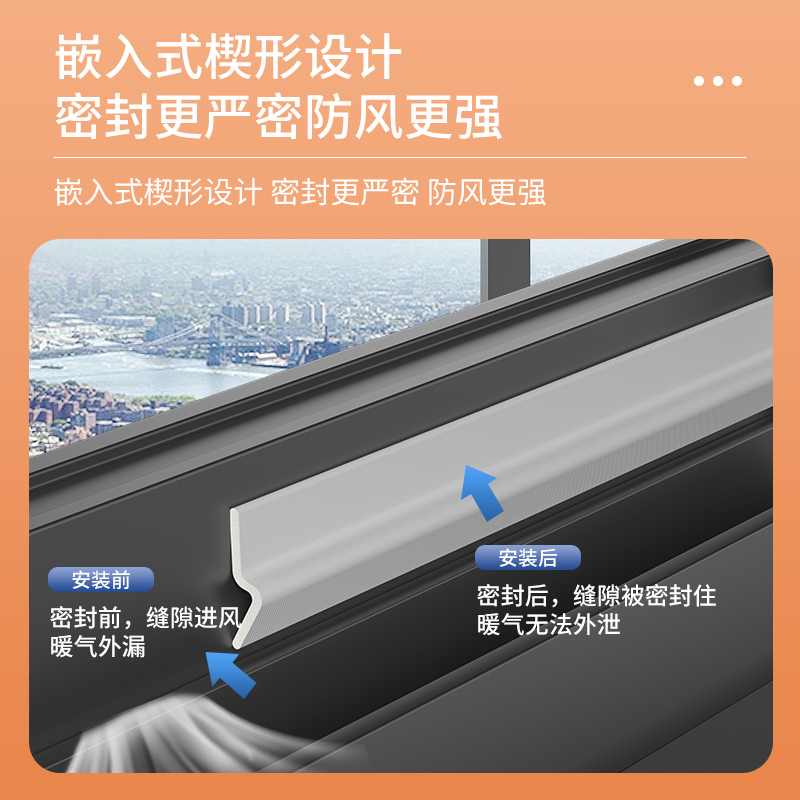 ♔推拉窗缝密封条窗户防风保暖膜封窗缝隙漏风胶条门窗挡风冬