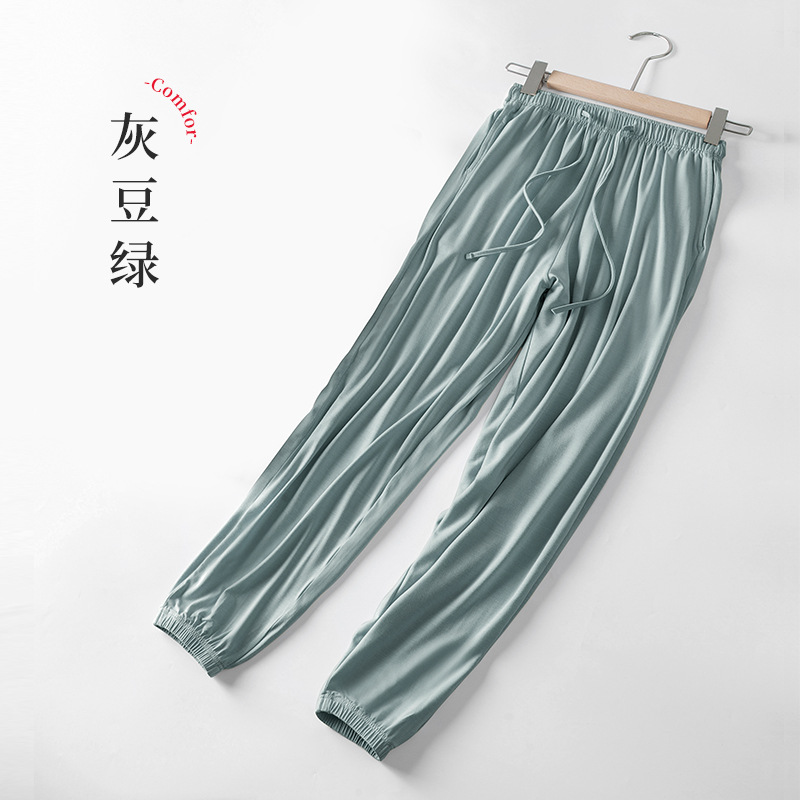Péptido proteico aminoácido piel belleza Otoño e Invierno pantalones casuales para el hogar de las mujeres pantalones calientes atados al tobillo pantalones largos delgados en stock pelo rápido image 9