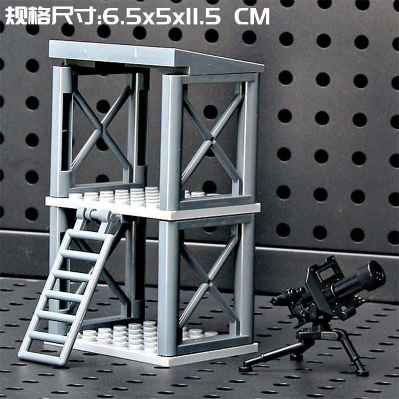 国境を越えたホットセール MOC 軍事基地監視塔シーンビルディングブロック特殊部隊フィギュア DIY 組み立て教育玩具|undefined