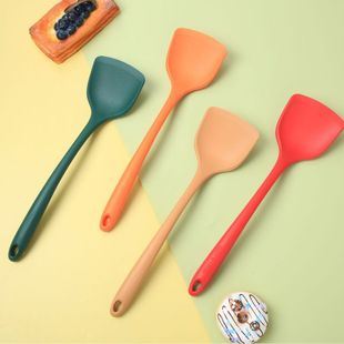 Food grade silicone spatula kitchenware household frying spoon non-stick pan high temperature resistant integrated spatula kitchen cooking Chinese spatula