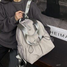 简约小众背包便携式休闲大容量单肩包松弛时尚百搭通勤女款双肩包