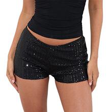 I 38029 Sequin low waist hip lift hot pants ��Ƭ���������ȿ�
