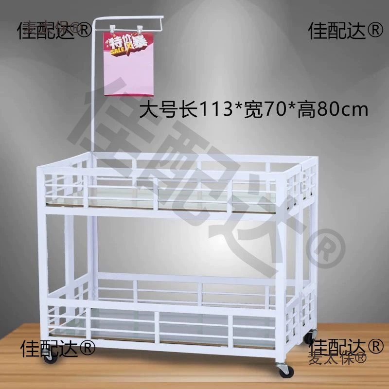 Складной ночной рынок на колесах, передвижной коммерческий магазин одежды, торговый центр, полка, двухэтажная тележка для ларьков, супермаркет Metabo