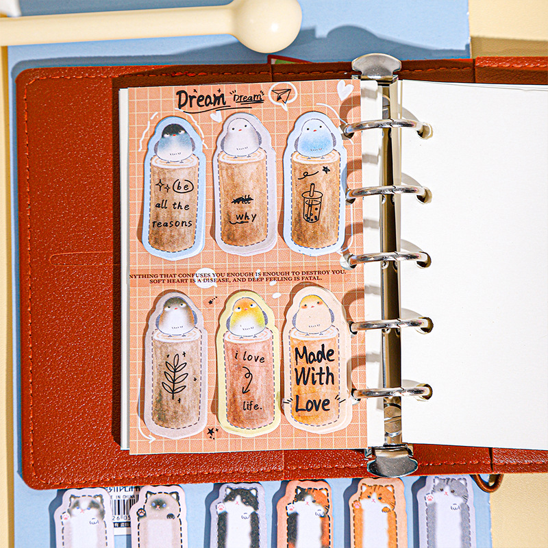 Ketchup chica adorable pequeña mascota etiqueta de índice de mascota pequeña nariz serie de estudiantes pueden escribir etiqueta de índice