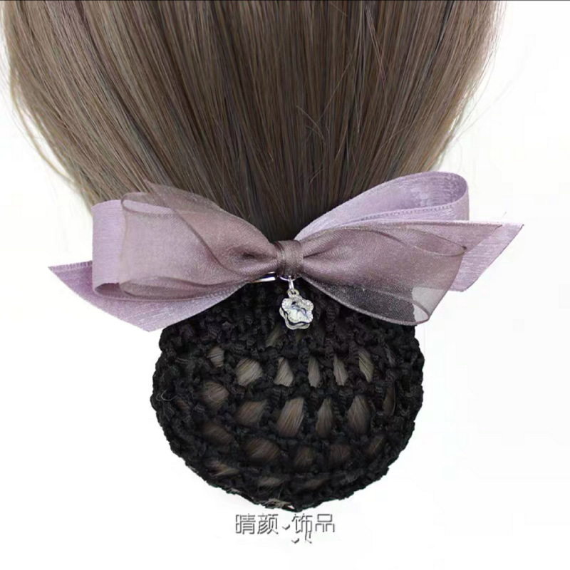 Professional Hair Net for Nurses, Flight Attendants, Bank and Hotel Staff, Bowknot Hair Accessories for Waitstaff