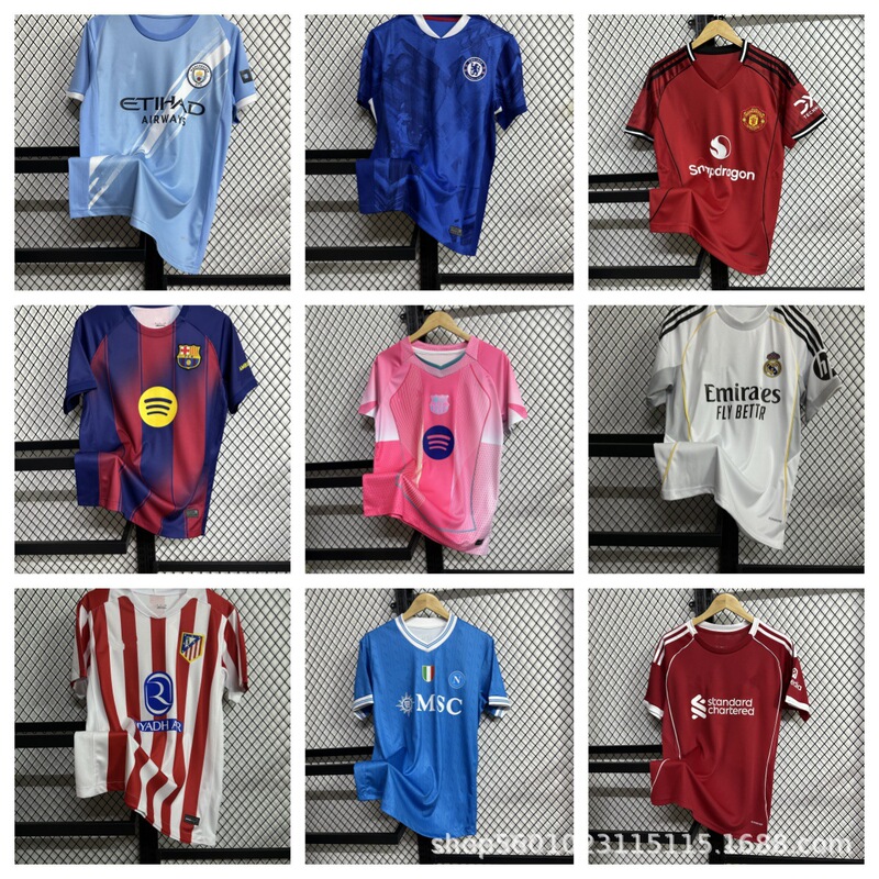 2526 Season New Fans Ac Paris Manchester City Real Madrid Barcelona Miami Sao Paulo Thai Version Jersey Football Uniform