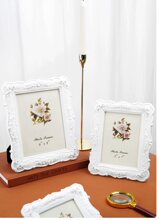 欧式田园复古雕花结婚纱照摆台韩式树脂横竖相框影楼创意画框