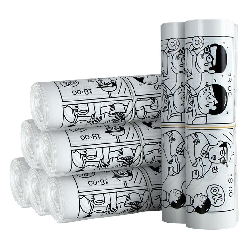 Blanco protección del medio ambiente en línea comerciante ropa Express bolsa de dibujos animados lindo bolsa de plástico En stock daño fuerte adhesivo sellado bolsa express