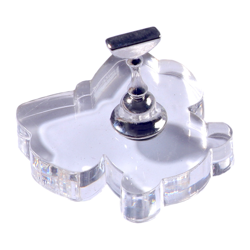 Clavo transparente agua ondulación base de práctica de uñas base inferior soporte acrílico titular de uñas desgaste pieza de clavo asiento sin piezas de ajedrez