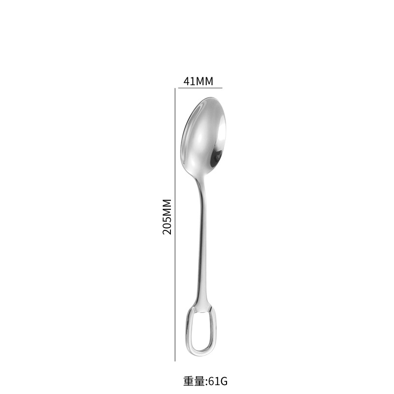 304 cubiertos de acero inoxidable cuchillo y tenedor cucharas de bucle creativo cuchillo y tenedor de filete occidental cucharas de postre set de tenedor