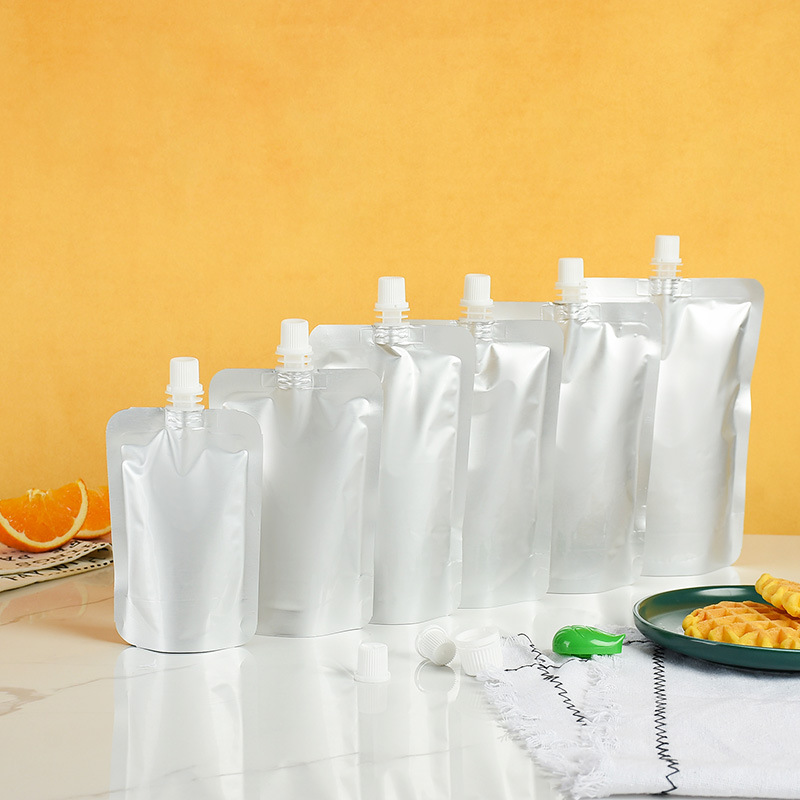 纯铝吸嘴袋 咖啡奶茶饮料密封分装包装袋 加厚长效保温打包外卖袋