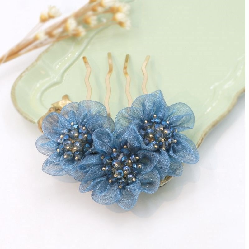 네이비 블루 헤어 빗