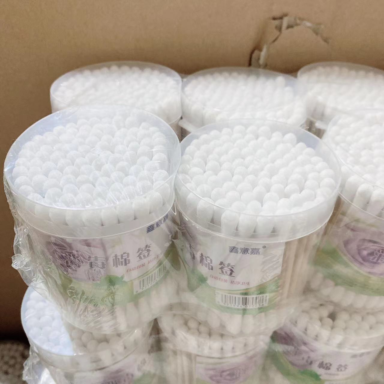 Hisopo de algodón de doble cabeza hisopo de algodón de maquillaje de madera hisopo de algodón de belleza desechable 120 piezas en caja lote de tiendas departamentales de 2 yuanes