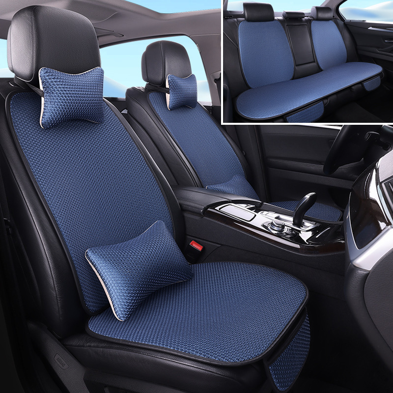 Factory wholesale car seat cushion summer ice silk seven-piece set four seasons universal cushion non-slip breathable seat cushion