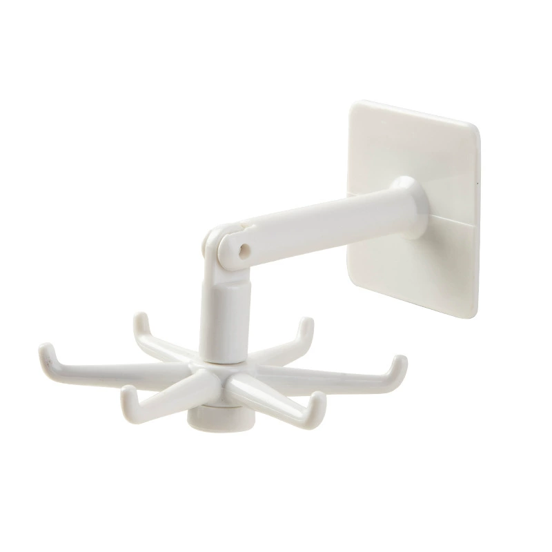 ZHENZHIMIND Patented Rotating Six-Claw Hook, 360° No-Drill Bathroom Kitchen Storage Rack