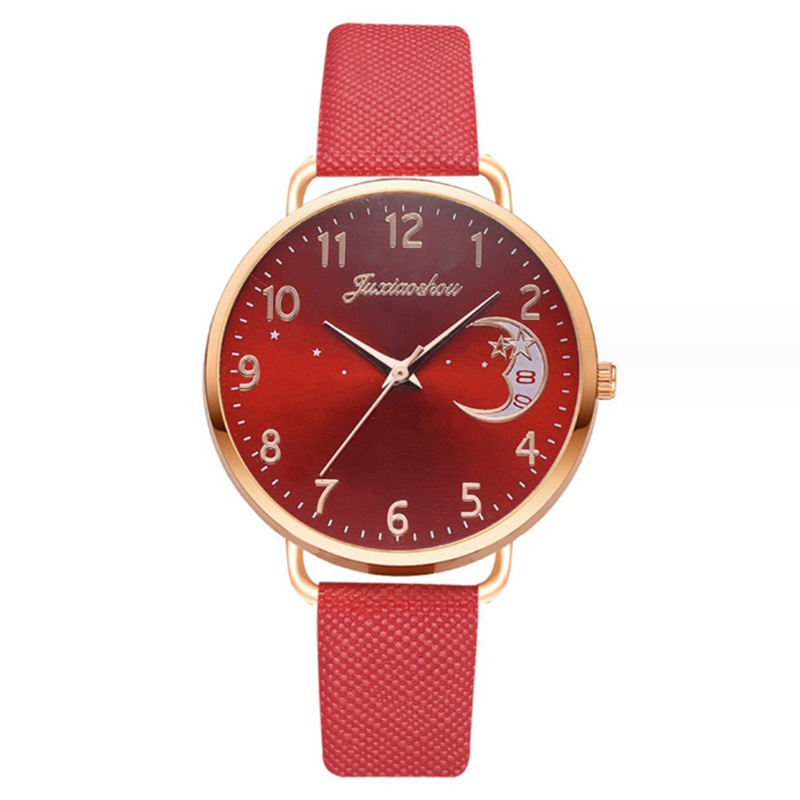 hot products Star Moon pattern Women's Watch simple belt student bracelet suit watch_voghion.com