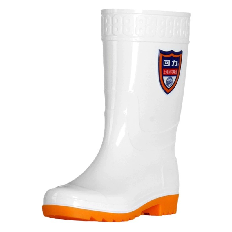 Мужские и женские непромокаемые сапоги с откидной спинкой, белые водные сапоги 877, высокие 862, кухонные специальные гигиенические резиновые сапоги средней высоты на флисовой подкладке
