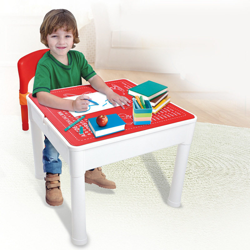 Mesa multifuncional para niños transfronterizos DIY ensamblaje de bloques de construcción mesa de pescado magnética eléctrica de juego acuático tabla de juguetes