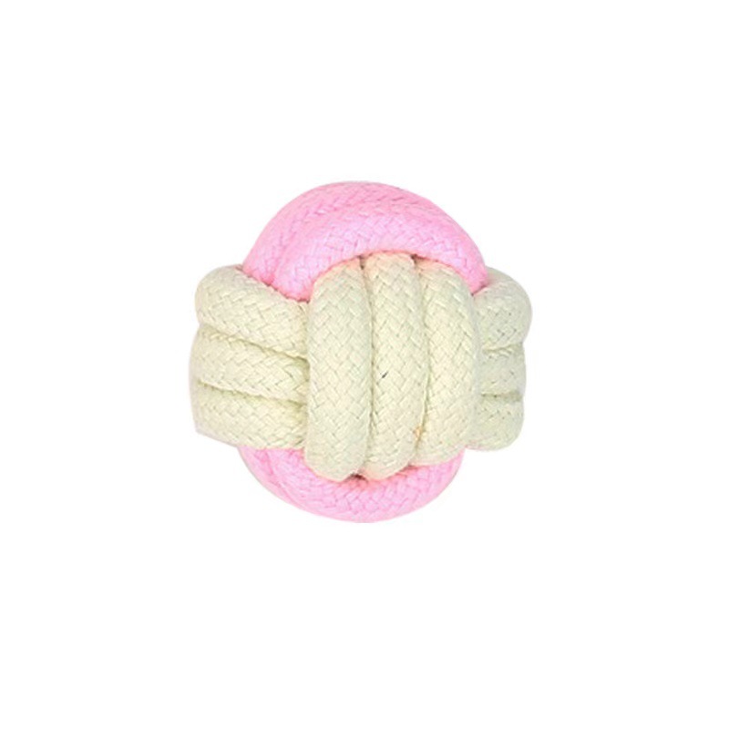 Japón y Corea del Sur juguetes para mascotas juguetes molares para perros bolas de cuerda de algodón macarons color nudo juguetes para mascotas en stock