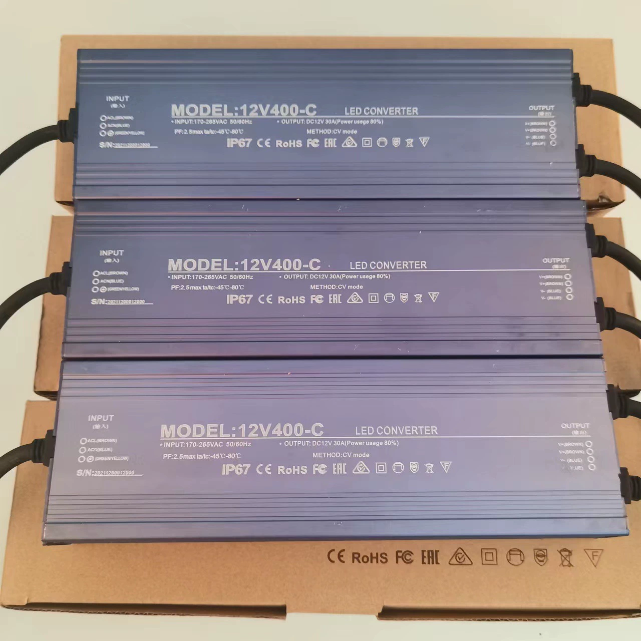 LED водонепроницаемый выключатель, поверочный источник питания, 400W, 12В