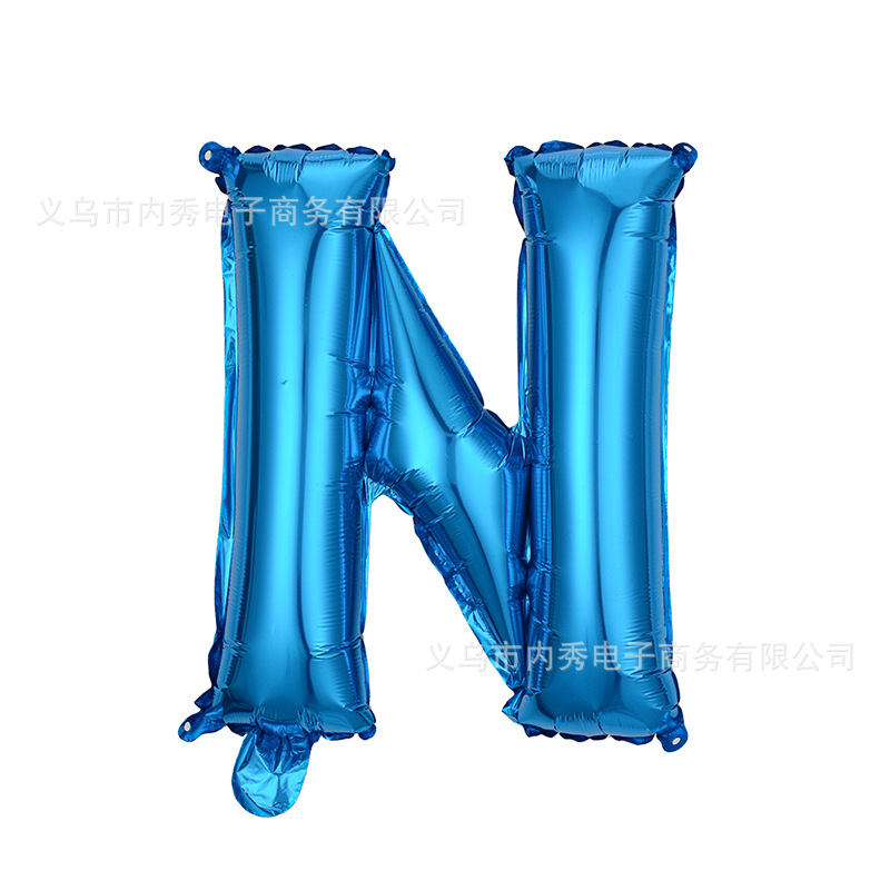 Estilo americano Delgado 16 pulgadas inglés carta globo pequeño tamaño A- Z cumpleaños boda habitación decoración aluminio película globo al por mayor