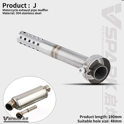 Motorcycle exhaust pipe, Accessories Tail Muffler 51Mm60Mm - style-10-otom-crooked-mouth-silencer
