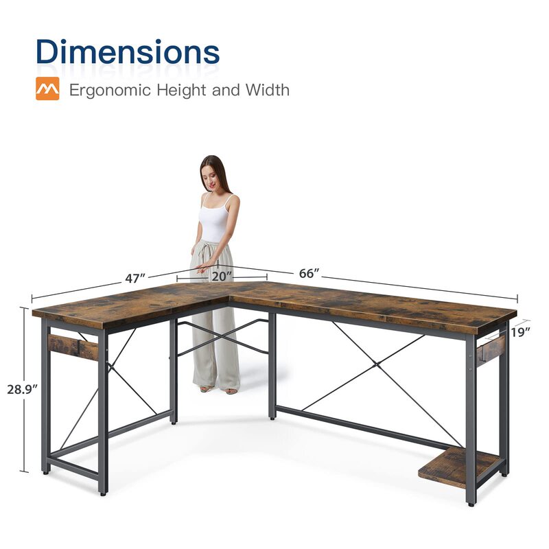 Factory Direct Sales L-Shaped Gaming Table, Computer Desk, Sturdy Home Office Computer Desk