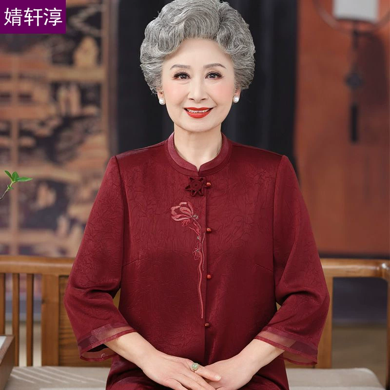 Летняя женская рубашка среднего и пожилого возраста 70 лет