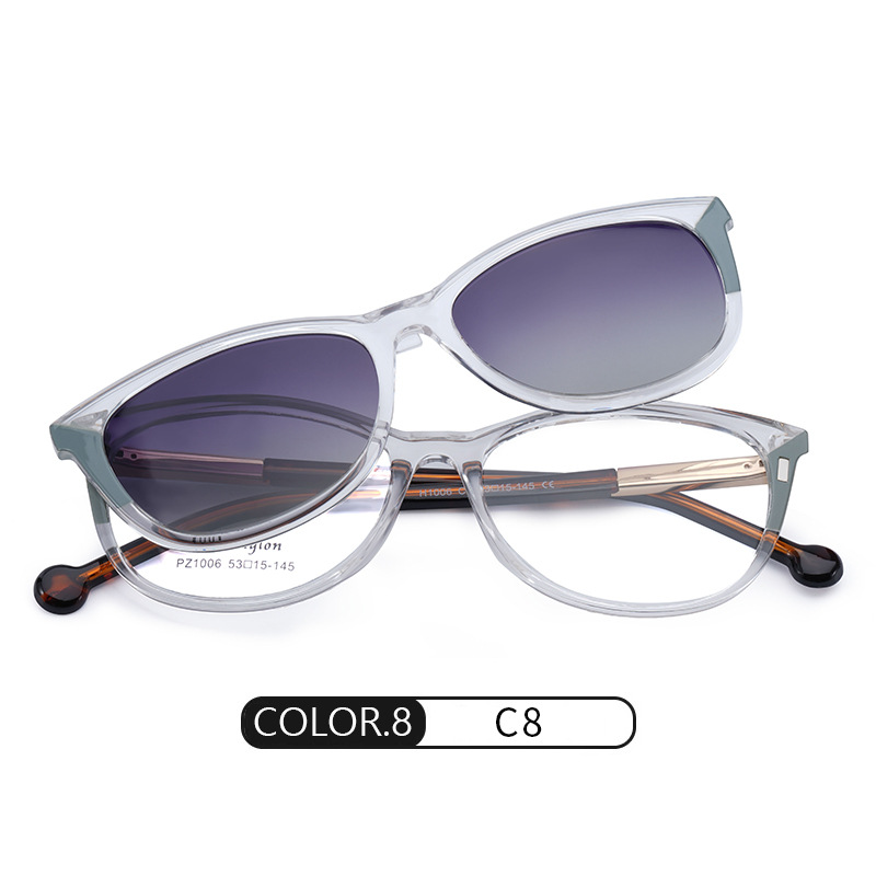 Nuevas gafas de sol magnéticas polarizadas PZ1006 gafas de sol de protección solar al aire libre de moda en la calle pueden equiparse con gafas de luz azul a prueba de miopía